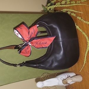 Coach Hobo Shoulder Bag Black Leather